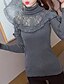 Χαμηλού Κόστους Γυναικεία Μπλουζάκια (Tops)-Γυναικείο Μπλούζα Εξόδου Καθημερινά Κομψό στυλ street Μονόχρωμο,Μακρυμάνικο Ζιβάγκο Άνοιξη Φθινόπωρο Μεσαίου Πάχους Βαμβάκι Πολυεστέρας