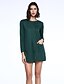 cheap Women&#039;s Dresses-Women&#039;s Loose Long Sleeve Solid Colored Fall Winter Casual Black Orange Green M L XL XXL