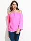 preiswerte Blusen und Hemden für Damen-Damen Alltag Bluse Solide Langarm Oberteile Street Schick Halter Schwarz Fuchsia Hellblau / Ausgehen