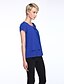 cheap Women&#039;s Blouses &amp; Shirts-Women&#039;s Solid Blue / Red / Green Blouse,Round Neck Short Sleeve
