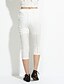 cheap Women&#039;s Pants-Women&#039;s Simple Cotton Jeans Pants - Solid Colored White