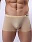 billige Eksotisk herreundertøj-Herre Boxer trusser 1 Stykke Undertøj Ensfarvet Nylon Super sexet Hvid Sort Blå M L XL