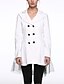 cheap Women&#039;s Coats &amp; Trench Coats-Women&#039;s Coat Shirt Collar Long Sleeve Black / Red / Blue M / L / XL