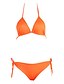 voordelige Bikini&#039;s &amp; Badmode-Dames Kleurenblok Bloemen Sport Halter Wit Zwart Paars Bikini Zwemkleding Zwempak - Effen S M L Wit