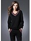 cheap Women&#039;s Hoodies &amp; Sweatshirts-Women&#039;s Sports Activewear Set Striped V Neck Fleece Lining Micro-elastic Rayon Long Sleeve Winter