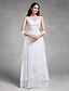 cheap Wedding Dresses-Hall Wedding Dresses A-Line V Neck Regular Straps Sweep / Brush Train Chiffon Bridal Gowns With Lace 2023