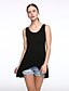 abordables Camisetas y camisolas de mujer-Mujer Chic de Calle Espalda Cruzada - Algodón Tank Tops, Escote en U Un Color Negro / Verano