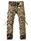 ieftine Pantaloni &amp; Pantaloni Scurți Bărbați-Bărbați Activ Mărime Plus Size Bumbac Drept / Pantaloni Chinos Pantaloni - Mată Verde Militar / Toamnă / Iarnă