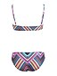 cheap Bikinis-Women&#039;s Boho / Beach Boho Floral Halter Neck Rainbow Bikini Swimwear Swimsuit - Geometric S M L Rainbow