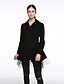 cheap Women&#039;s Coats &amp; Trench Coats-Women&#039;s Coat Shirt Collar Long Sleeve Black / Red / Blue M / L / XL