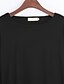 baratos T-Shirts de mulher-Mulheres Tamanhos Grandes Sólido Renda Camiseta Moda de Rua Diário Preto / Cinza Escuro