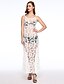 cheap Maxi Dresses-Women&#039;s Lace Sexy Bodycon Lace Cute Maxi Plus Sizes Inelastic Sleeveless Dress (Lace)