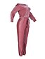 abordables Combinaisons femme-Combinaison-pantalon Femme Couleur Pleine Bateau du quotidien Droite Manches Longues Rose S L&#039;autume