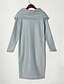 abordables Robes Femme-Femme Moulante Manches Longues Couleur Pleine Automne Hiver Chic de Rue Vacances Sortie Blanche Rose Gris S M L XL