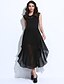 cheap Women&#039;s Dresses-Women&#039;s Party Street chic Maxi Sheath Lace Skater Dress - Solid Colored Pleated Summer Black M L XL