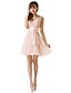 cheap Bridesmaid Dresses-A-Line Strapless Short / Mini Chiffon Bridesmaid Dress with Ruffles by / Mix &amp; Match Sets