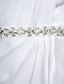 cheap Wedding Dresses-Wedding Dresses Sheath / Column One Shoulder Sleeveless Court Train Satin Bridal Gowns With Beading 2023