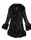 cheap Women&#039;s Furs &amp; Leathers-Women&#039;s Daily / Going out Vintage Fall / Winter Long Vest, Solid Colored Hooded Long Sleeve Fox Fur Black / Purple / Blue XXL / XXXL / 4XL