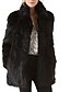 abordables Manteaux &amp; Vestes Femme-Manteau en Fourrure Femme,Couleur Pleine Grandes Tailles Sortie Chic de Rue Manches Longues Noir Fausse Fourrure Coton Polyester Epais