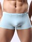 baratos Moda Íntima Exótica para Homem-Homens Cuecas boxer 1 PC Roupa de baixo Cor Sólida Fibra Sintética Super Sexy Branco Preto Azul M L XL