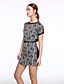 cheap Women&#039;s Dresses-Women&#039;s Going out Plus Size Vintage A Line Dress - Print Summer Black