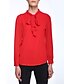 cheap Women&#039;s Blouses &amp; Shirts-Women&#039;s Blouse - Solid Colored Bow Shirt Collar / Summer