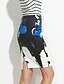 お買い得  プラスサイズのボトムス-女性用 ストリートファッション ボディコン スカート お出かけ プラスサイズ カラーブロック スリット ダークブルー S M L / スリム / プリント