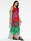 cheap Maxi Dresses-Women&#039;s Maxi Purple Red Dress Simple Summer Holiday Loose Print