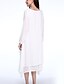 cheap Women&#039;s Dresses-Women&#039;s Daily Chinoiserie Loose / Swing Dress - Solid Colored Layered V Neck Spring Cotton White Yellow Red M L XL
