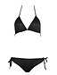 abordables Maillots de Bain Femme &amp; Bikinis-Femme Blocs de Couleur Fleur Sportif Licou Blanche Noir Violet Bikinis Maillots de Bain Maillot de bain - Couleur Pleine S M L Blanche