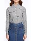 cheap Plus Size Tops-Women&#039;s Shirt Embroidered Crew Neck Daily Long Sleeve Tops Gray