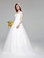 baratos Vestidos de Casamento-Salão Vestidos de noiva Cauda Corte De Baile Manga Longa Ilusão Decote Renda Com Apliques 2023 Vestidos de noiva