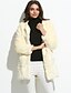 cheap Women&#039;s Coats &amp; Trench Coats-Women&#039;s Plus Size / Casual/Daily / Party/Cocktail Simple Fur Coat,Solid Round Neck Long Sleeve Fall /