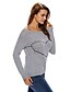 billige Overdele til kvinder-Bateau-hals Dame - Ensfarvet T-shirt Polyester Spandex