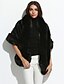 cheap Women&#039;s Fur &amp; Faux Fur Coats-Women&#039;s Daily / Going out Vintage Fall / Winter Regular Cloak / Capes, Solid Colored Hooded 3/4 Length Sleeve Polyester Black / Gray / Wine One-Size