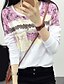 voordelige Damesblouses en -shirts-Dames Street chic Blouse Katoen, Uitgaan Print Donker roze / Herfst