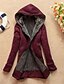 cheap Women&#039;s Outerwear-Women&#039;s Casual Fleece Lining Zipper Thicken Hoodie Sweatshirt Coat
