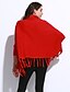 olcso Női pulóverek-Női Napi Egyszínű Rojt Vintage Cloak / Capes Ujjatlan Körgallér Tél Ősz Nyúl szőrme