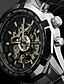 preiswerte Mechanische Uhren-Herren Sportuhr Modeuhr Kleideruhr Automatikaufzug Luxus Wasserdicht Kalender Analog Weiß Schwarz