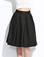 cheap Women&#039;s Skirts-Women&#039;s Casual / Daily Vintage A Line Skirts - Solid Colored Ruffle Black Red S M L / Winter