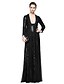 cheap Special Occasion Dresses-Sheath / Column Plunging Neck Floor Length Sequined Dress with Sequin / Pleats by TS Couture®