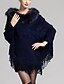 cheap Women&#039;s Coats &amp; Trench Coats-Women&#039;s Fall / Winter Wool Navy Blue / Wine / Khaki / Batwing Sleeve