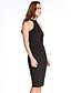 cheap Women&#039;s Dresses-Women&#039;s Club Sheath Dress - Solid Colored Cut Out Halter Neck Summer Black M L XL
