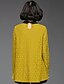preiswerte Damen-Oberteile-Damen Solide Einfach Lässig/Alltäglich Hemd,Hemdkragen Frühling Herbst Langarm Gelb Baumwolle Undurchsichtig