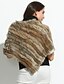 זול מעילי פרווה לנשים ומעילי פרווה-קולור בלוק וינטאג&#039; מעיל - בגדי ריקוד נשים