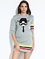 cheap Women&#039;s Sweaters-Women&#039;s Daily Street chic Striped Regular Pullover, Crew Neck Spring Black / Gray / Red M / L / XL