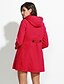 cheap Women&#039;s Coats &amp; Trench Coats-Women&#039;s Daily Basic Plus Size Coat, Solid Colored Pleated Gray / Blue / Dark Pink XXL / XXXL / 4XL