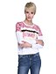 voordelige Damesblouses en -shirts-Dames Street chic Blouse Katoen, Uitgaan Print Donker roze / Herfst