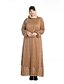 cheap Women&#039;s Dresses-SWEET CURVE Women&#039;s Plus Size Vintage Lace Dress,Solid Round Neck Maxi Long Sleeve Beige Black Green Polyester Spring Mid Rise Micro-elastic Medium