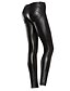 cheap Women&#039;s Pants-Women&#039;s Weekend Plus Size PU PU Legging Solid Colored High Waist Black S M L / Skinny